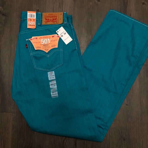 turquoise levis 501